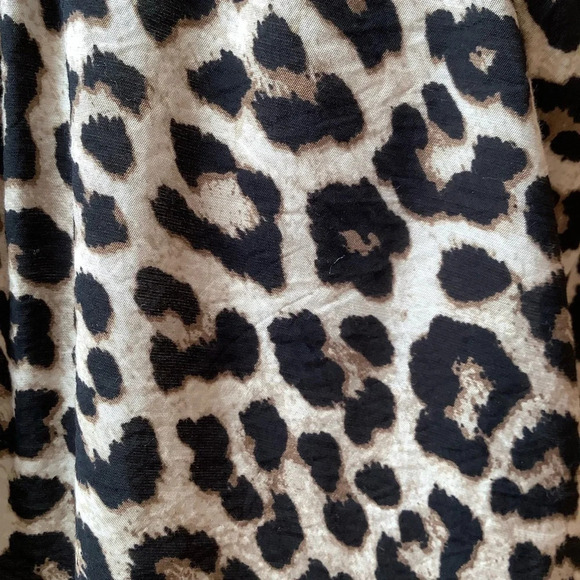 H&M Leopard Drop Waist Puff Sleeve Dress Size S - Picture 5 of 16